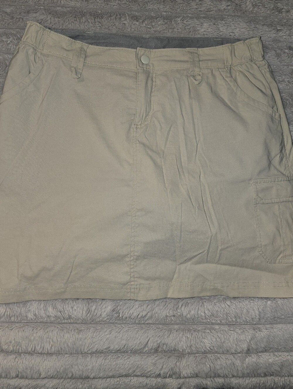 Duluth Khaki Tan Skort Skirt Shorts 12 Womens